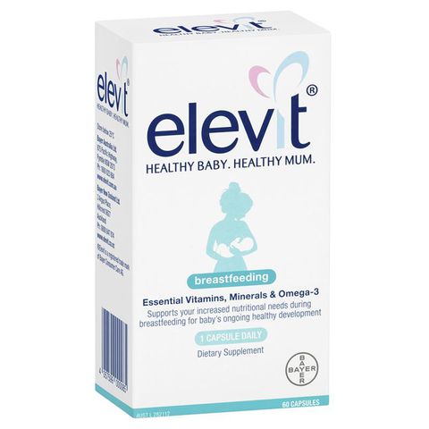 Vitamin cho phụ nữ sau sinh & đang cho con bú Elevit Breastfeeding Multivitamin Capsules 60 Pack