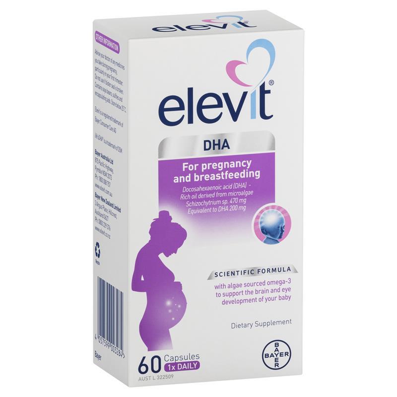 Elevit DHA Cho Thai Kỳ Và Cho Con Bú Viên Nang 60 Gói