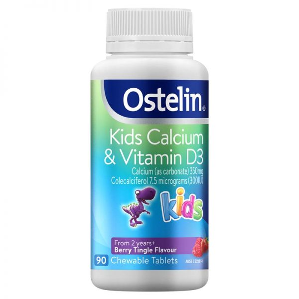 Viên nhai Ostelin Kids Calcium & Vitamin D3 cho bé 90 viên