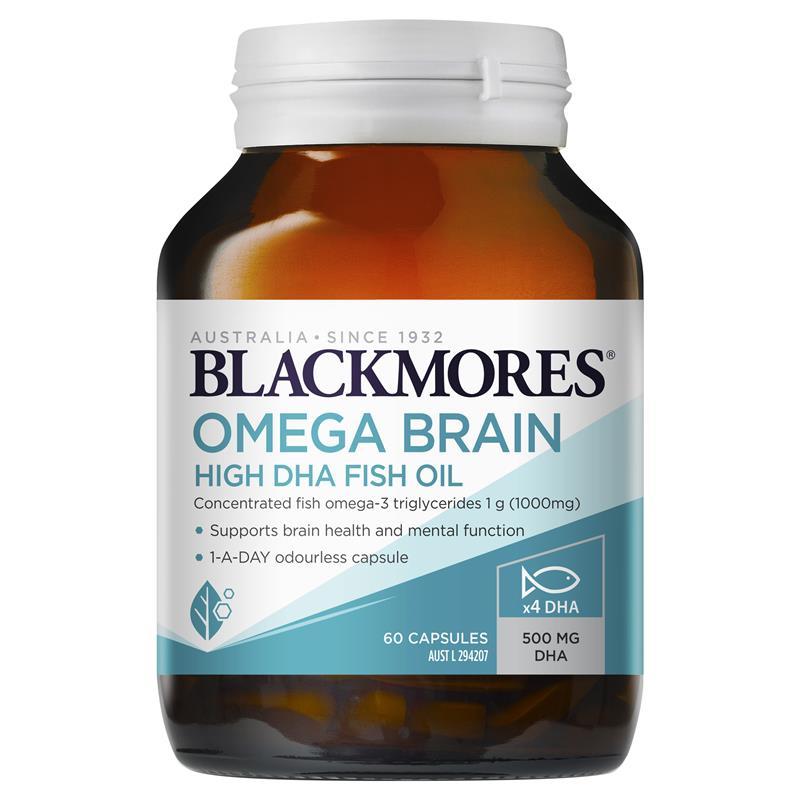 Viên uống Bổ não Blackmores Omega Brain Health 60 viên MẪU MỚI NHẤT