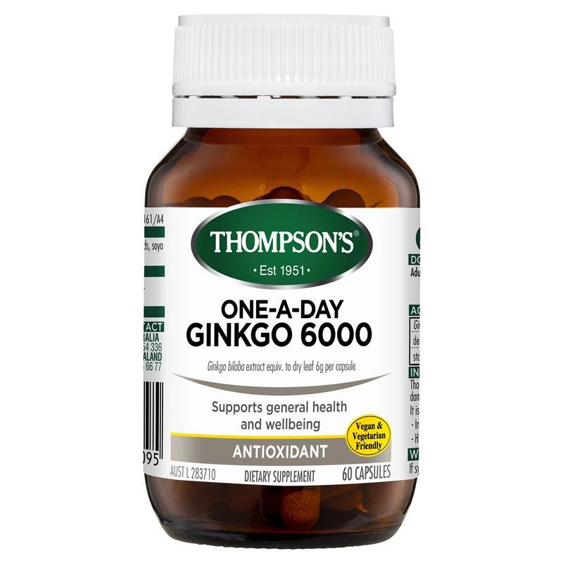 Bổ não úc Thompsons One-A-Day Ginkgo 6000mg 60 viên