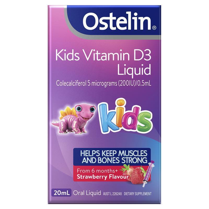 Vitamin D3 ÚC cho trẻ Ostelin Kids Liquid 20ml ( Trên 6th+)