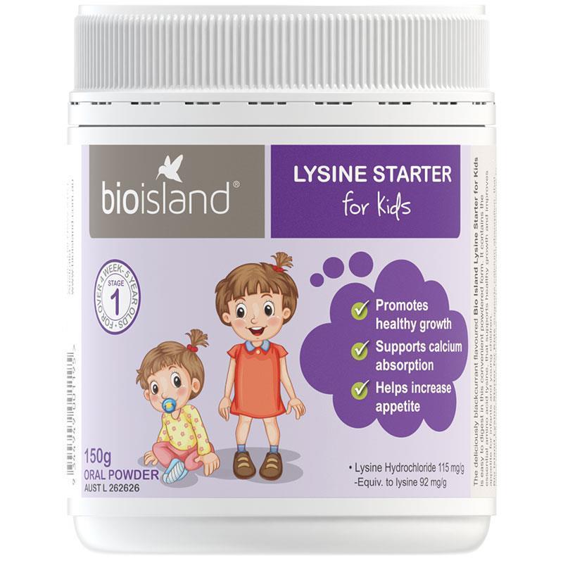 Bột ăn ngon, tăng chiều cao Bio Island Lysine  150g 