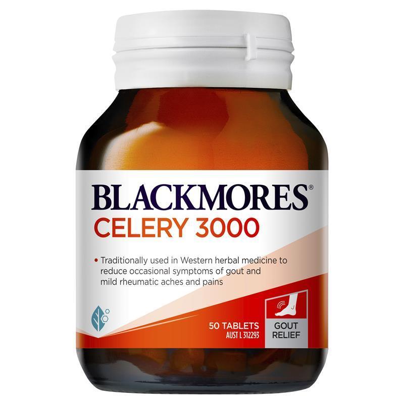 Viên uống hổ trợ trị bệnh gút của ÚC Blackmores Celery 3000 50 viên