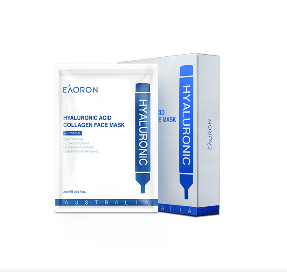Mặt nạ dưỡng trắng Eaoron Hyaluronic Acid Collagen Hydrating Face Mask 25ml 5 miếng