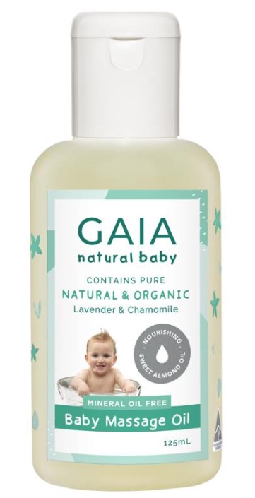 Dầu massage cho bé Gaia Natural Baby Massage Oil 125ml