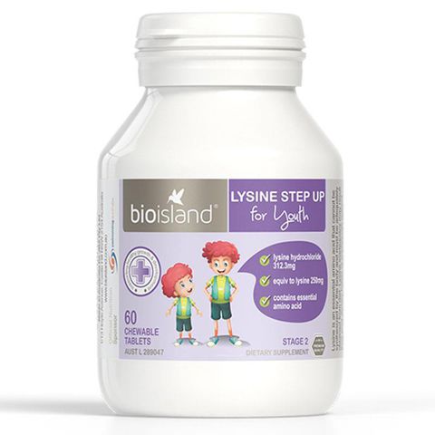 Viên uống hỗ trợ tăng chiều cao Bio Island Lysine Step Up for Youth 60 viên kẹo
